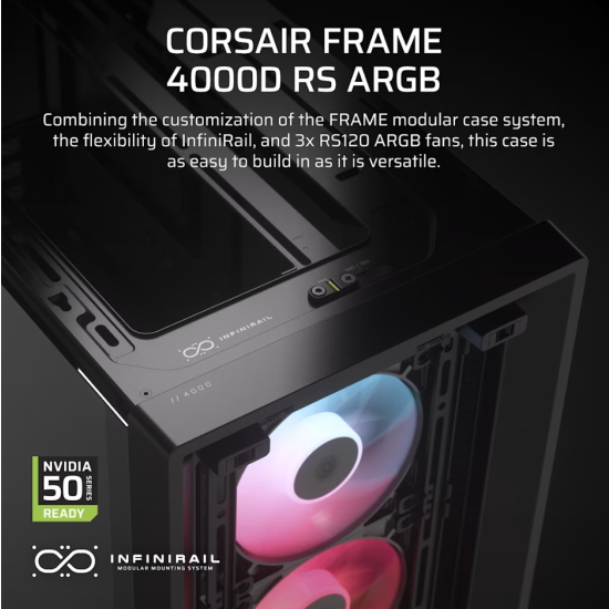 Komputer do gier FRAME INTEL ULTRA 5 32GB DDR5 RTX 5070 1TB 750W W11Pro czarny